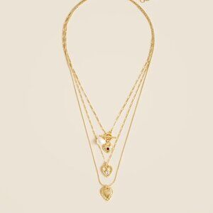 J. Crew Layered heart necklace NWT!